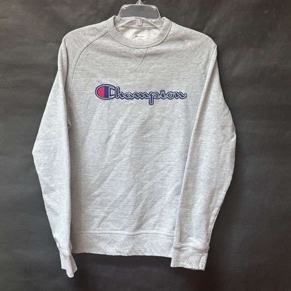 Champion Athletic Activewear Workout Training Gray Long Sleeve Sweater - Picture 2 of 6